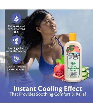 Caribbean Breeze Aloe Moisturizing Lotion - Vitamin-Enriched Aloe Vera Body Lotion with Green Tea & Pomegranate | 8.5 oz (250 ml) - Shop Internationally - Buy Online on GoSupps.com