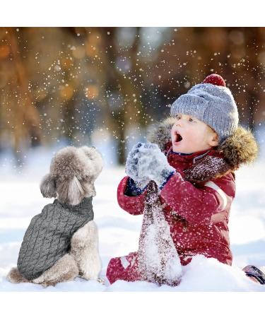 FWLWTWSS Cozy Winter Dog Sweater for Small & Medium Dogs | Soft Knit Roll Collar Pet Clothing | XX-Large Twist Style - Buy Online on GoSupps.com