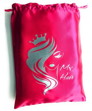 Silk Satin Hair Packaging Bags - 4 Piece Set (2 Black & 2 Red) | Hair Storage & Travel Pouches - Buy Online on GoSupps.com