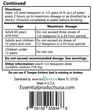 Sodium Bicarbonate Antacid Oral Powder USP 4 oz - Pack of 2 Bottles - Buy Online on GoSupps.com