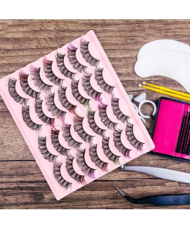 Beavorty 14 Pairs fake eyelashes false lashes lash extension cosmetic lashes cosplay lashes individual lashes cluster lashes lash clusters faux eyelashes Imitation make up extend - Buy Online on GoSupps.com