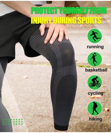 KEKING Full Leg Compression Sleeves 20-30mmHg Graduated Support | Unisex Thigh High Stockings for Running & Basketball | Reduce Varicose Veins & Swelling | 1 Pair (Black, Medium) - Buy Online on GoSupps.com