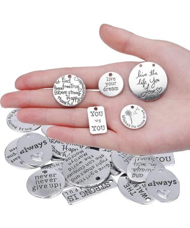 Hicarer 259 Pieces Inspirational Motivational Keychains Bulk - Open Jump Key Rings for DIY Necklaces & Bracelets - Buy Online on GoSupps.com