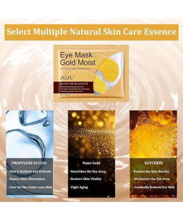10 Pairs Premium Crystal 24K Gold Powder Gel Collagen Eye Mask Eye Treatment Masks for Women and Men Moisturiser Anti Aging Anti Wrinkle Remove Eye Bags Dark Circles Puffy Eyes - Buy Online on GoSupps.com