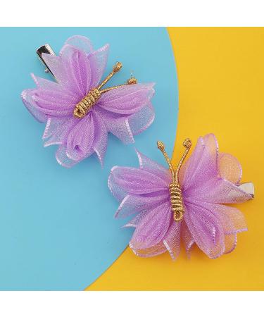 TMXAOK 8 Pieces Small Mini Butterfly Hair Clips Tulle Mesh Hair Bow Pins Alligator Clips Sweet Side Bangs Hairpin Colorful Hair Clamp Alloy Barrettes for Girl Kids Women Hair Accessories 4 Colors - Buy Online on GoSupps.com