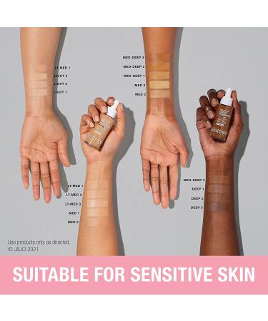 Neutrogena Healthy Skin Serum Foundation Light/Medium 01 - Pro-Vitamin B5, Color Correcting Liquid Foundation & Face Serum - 1 oz Pack - Buy Online on GoSupps.com