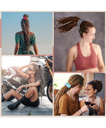 Nosiny 6 Pcs Spiral Lock Hair Ties - Colorful Dreadlock Accessories for Locs - Bendable Bands for Thick Curly Hair - Ponytail Holders for Women Men - Includes 6 Bags - Buy Online on GoSupps.com