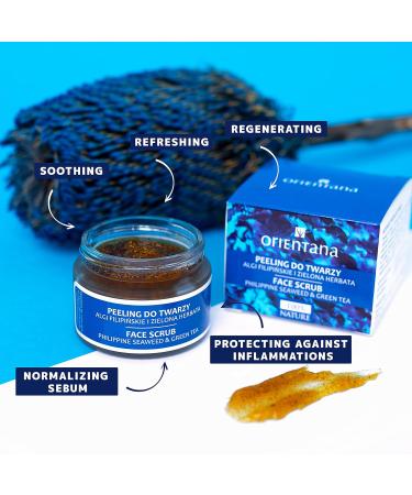Orientana Gel Facial Peeling for Women - 100% Natural Vegan Peel with Filipino Algae Green Tea & Aloe Vera for Oily & Acne-Prone Skin - 50g - Buy Online on GoSupps.com