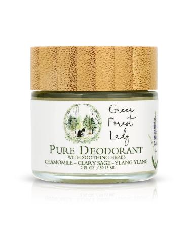 Pure Organic Deodorant for Women and Men Aluminum-Free Deodorant Paraben-Free Vegan Roman Chamomile Clary Sage Ylang Ylang Natural Stay Fresh All Day - 2 FL OZ/59.15 ML