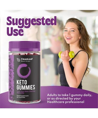 Strawberry Flavour Keto Gummies - 60 Vegan & Gluten-Free Weight Loss Support Snacks - Buy Online on GoSupps.com