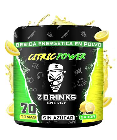 Z ZDRINKS ENERGY Z Drinks - Sugar Free Powdered Energy Drink - 40 Services Lemon Flavour Low Calorie (16 Lime) with Vitamins & Minerals