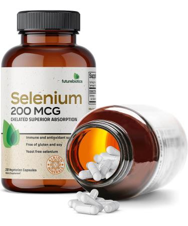 Futurebiotics Selenium 200mcg - Amino Acid Complex - Non GMO - 250 Capsules - Buy Online on GoSupps.com