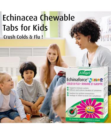 A.Vogel Echinaforce Junior Chewable Tabs - Cold & Flu Relief for Kids 2+ | 180 Organic Echinacea Tabs - Buy Online on GoSupps.com