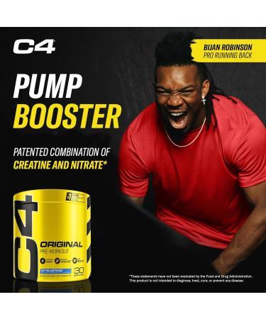 C4 Original Icy Blue Razz Pre Workout Powder - Sugar Free Energy Drink for Men & Women - 30 Servings - Buy Online on GoSupps.com