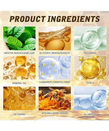 Bee Venom Cream Anti Aging Treatment with Natural Ingredients Bee Venom Skin Treatment Cream Sensitive Skin Care for Back Neck Hands Knee 1PCS - Buy Online on GoSupps.com