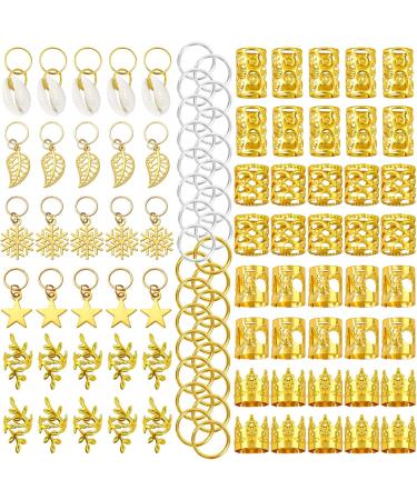 Hair Beads for Braids Xerteam 100 Pieces Hair Jewelry Rings Gold Hair Accessories Hair Cuffs and Braid Rings Hair Charms Dreadlock Accessories FOR Girl Women Men Hair Braids Decoration - Buy Online on GoSupps.com