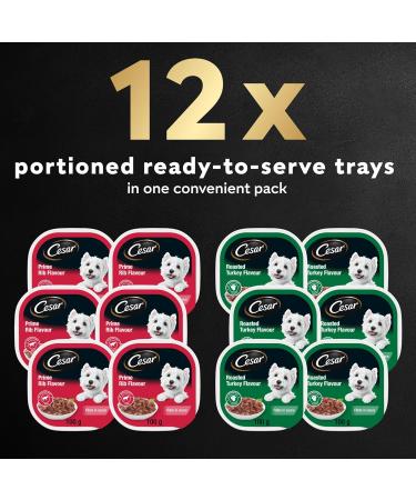 CESAR Filets In Sauce: 6 Roasted Turkey Flavour And 6 Prime Rib Flavour 12x100g Trays Prime Rib - Roast Turkey 100 g (Pack of 12) - Buy Online on GoSupps.com