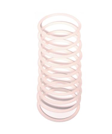 Mia Silkies Hair Ties - Long-Lasting Silicone Elastics for Thick Hair - 2 Packs/20 Pieces - Transparent Clear Color - Ideal for Women, Teens, Athletes, and Girls - Buy Online on GoSupps.com