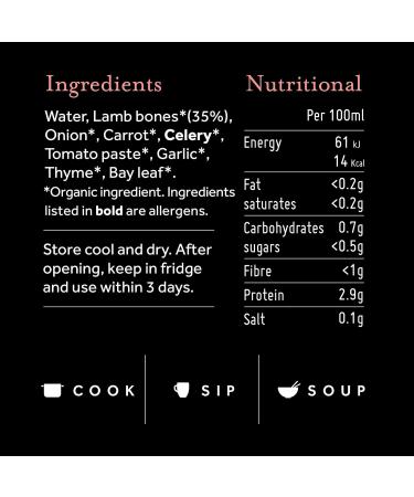 Ossa Lamb Bone Broth Boost High-Protein Broth Preservative-Free Soup and Cooking Essential Keto and Paleo-Friendly Soup Maker for Gut Health and Digestion 240 mL - Buy Online on GoSupps.com