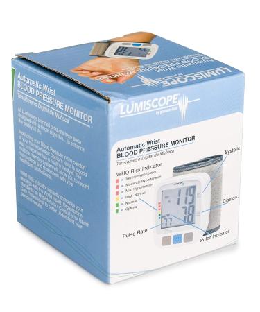 Lumiscope Automatic Wrist Digital Blood Pressure Monitor - Digital LCD Screen & Pulse Monitor with 2-User Memory - 1143 - Buy Online on GoSupps.com