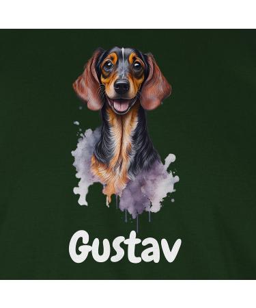 Personalized Dachshund T-Shirt for Dog Owners - Custom Gift by Shirtracer - Men's Dark Green Tee - Buy Online on GoSupps.com