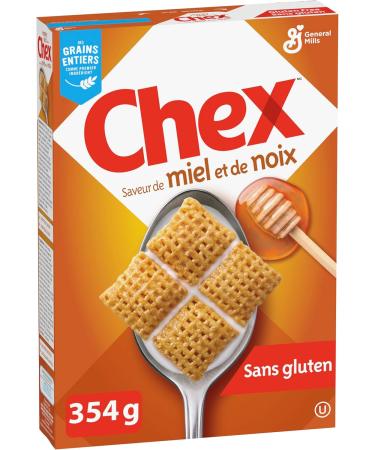 CHEX Gluten Free Honey Nut Flavour Cereal Box Whole Grain is The First Ingredient No Artificial Flavours No Artificial Colours 354 Grams Package of Cereal - Buy Online on GoSupps.com