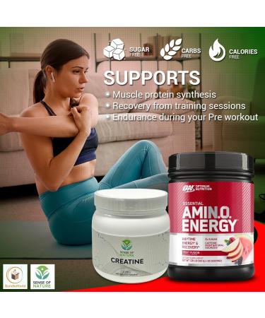 Optimum Nutrition Amino Energy - 65 Servings Fruit Fusion | BCAA Keto Friendly Green Tea & Coffee Extract - 450G - Buy Online on GoSupps.com