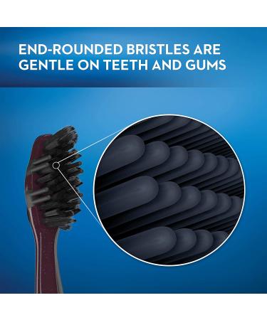 Oral-B Charcoal Toothbrush Whitening Therapy Soft 4ct - Advanced Teeth Whitening Solution - Buy Online on GoSupps.com