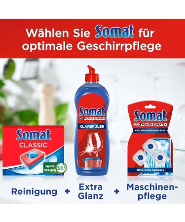 Somat Classic Dishwasher Tabs - 135 Tabs for Powerful Cleaning & Rinsing - Bright Dishes Even at Low Temperatures | International Shipping Available - Buy Online on GoSupps.com