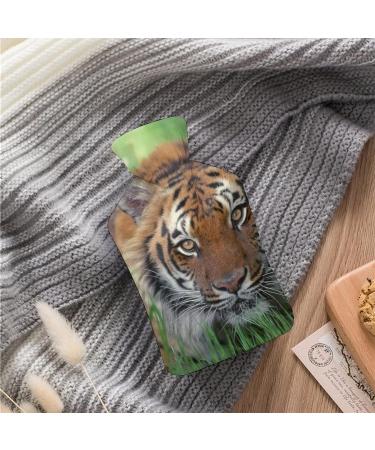 Tiger Grass Hot Water Bottle with Plush Cover - Hand Warmer for Adults & Children | 26.5x15.3cm - International Shipping Available - Buy Online on GoSupps.com