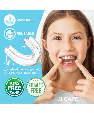 JJ CARE Mouth Guard (2 Pairs) - Custom Moldable Night Guards for Teeth Grinding with Retainer Cleaner Tablets - Dental Mouth Guard for Sleeping - Buy Online on GoSupps.com