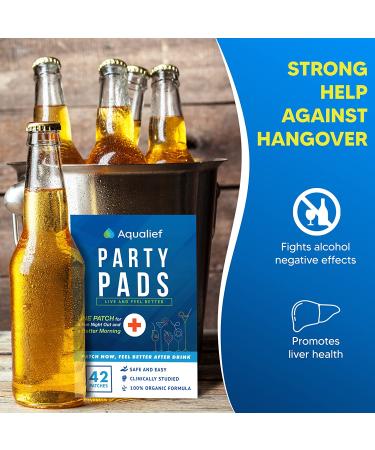 Aqualief Party Pads 42 Pack - Natural Formula with Green Tea - Waterproof Peel-and-Stick Pad (Blue) - 42 Count - Buy Online on GoSupps.com