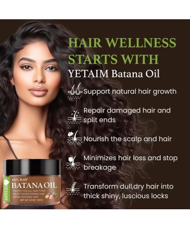 YETAIM Batana Oil for Hair Growth - 100% Natural Dr. Sebi Batana Oil from Honduras | Prevent Hair Loss & Restore Dry Hair - 4.3 oz - Buy Online on GoSupps.com