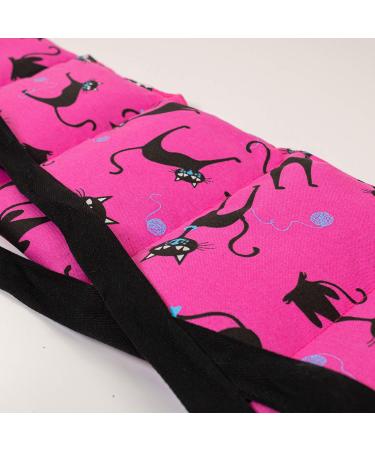 Cherry Stone Pillow 7-Chamber with Band - Heat Cushion for Back Pain Relief | 65x15 Cat-Pink - Buy Online on GoSupps.com