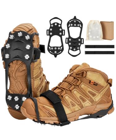 LCMOM spikes for shoes winter shoe spikes snow and ice cream anti slide spikes shoes shoes with 11 teeth shoe spikes gr del crampon ICE grips clamps ice spikes for women and men