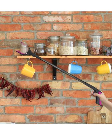 Luxet 32 Inch Pink Grabber Reacher Tool with LED Light and Magnetic Tip - Lightweight Aluminum Foldable Pick Up Stick for Elderly - Buy Online on GoSupps.com