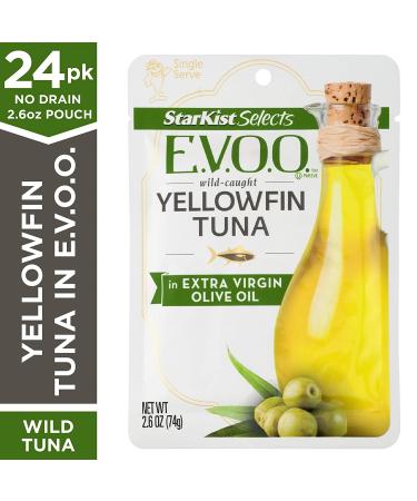 StarKist E.V.O.O. Yellowfin Tuna in Extra Virgin Olive Oil 2.6oz - Pack of 24 - Buy Online on GoSupps.com