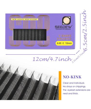 YY Lash Extensions - 0.07mm LU/M Curl MIX 8-15mm | Soft Natural PBT Eyelashes for Beginners & Beauty Salons - International Shipping - Buy Online on GoSupps.com