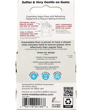 RADIUS Natural Unscented Silk Dental Floss 33 Yards - Pack of 3 | Compostable & Non-Toxic Oral Care for Plaque Removal - Buy Online on GoSupps.com