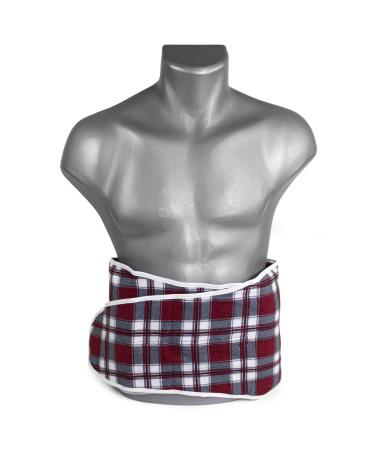 Heat belt back linseed pillows - belt with Velcro fastener approx. 135cm - 7 chamber.Heat pillow - back pillow XXL grain pillow - Flanell Karo -Rot