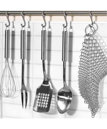 Chain Mail Cast Iron Scrubber 7x7 - Metal Cleaner for Cast Iron Pans, Skillets, Woks, Griddles, and BBQ Grills - Buy Online on GoSupps.com