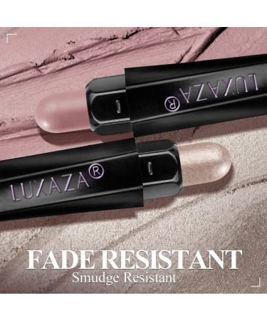 LUXAZA 3PCS Eyeshadow Stick Neutral Eye Shadow Sticks Pencil Crayon with Primer & Setting Spray - 3-in-1 Eye Makeup Kit for Smudge-Proof & Long-Lasting C-Champagne Look - Buy Online on GoSupps.com