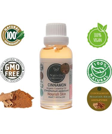 Nativilis Cinnamon Organic Essential Oil 30 ml (Cinnamomum zeylanicum) - Antibacterial antifungal and antioxidant - Copaiba Properties - Buy Online on GoSupps.com