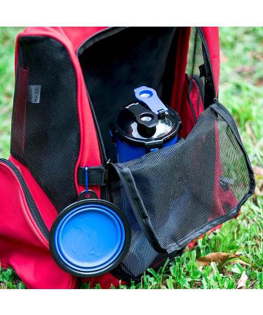 BrokSilent Dogs Travel Water Bottle - Leak Proof Puppy Dispenser with Bowls - Blue - Buy Online on GoSupps.com