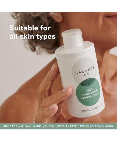 Balance Me BHA Exfoliating Concentrate With Salicylic Acid Exfoliates Fights Blackheads & Breakouts For All Skin Types Vegan & Cruelty Free Made In UK 180 ml - Buy Online on GoSupps.com