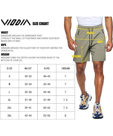 Viodia Men's Stretch Quick Dry Hiking Cargo Shorts - Medium Stone Blue - Buy Online on GoSupps.com