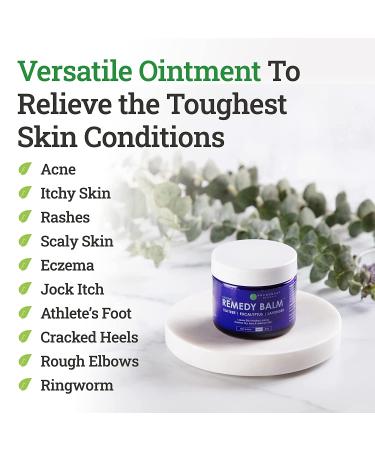 Remedy Tea Tree Oil Balm - Natural Cream for Athlete's Foot, Jock Itch, Eczema, Nail Issues & Skin Irritation - 2 Oz - Buy Online on GoSupps.com