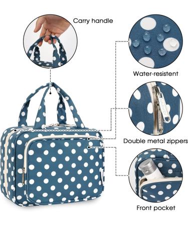 Narwey Women's Hanging Travel Toiletry Bag - Polka Dot Medium Size Organizer for Cosmetics and Makeup Accessories - Buy Online on GoSupps.com