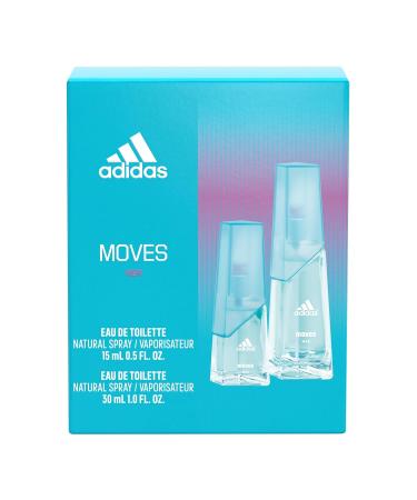 adidas Moves for Her 2 Piece Gift Set Notes of Grapefruit Green Apple and Peppermint Women's Fragrance Long Lasting Sporty Fragrance Travel Size 0.75 Fl Oz (Pack of 2) Moves For Her 2PC - Buy Online on GoSupps.com