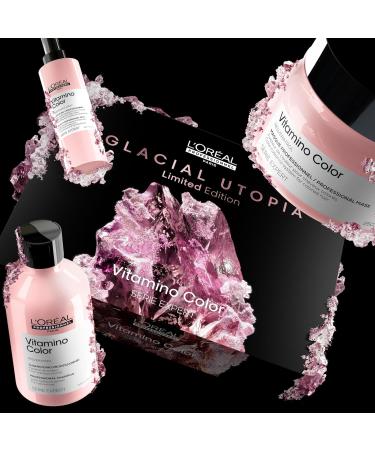 L'Or al Professionnel Vitamino Color Gift Set Color Fixing Routine Colored & Highlighted Hair Lacking Shine 10-In-1 Shampoo + Mask + Milk Trio Serie Expert Limited Edition - Buy Online on GoSupps.com